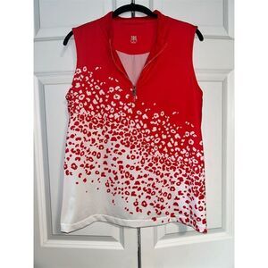 Tail Activewear Women's L Golf Tank Top Wild Cheetah Print Sleeveless